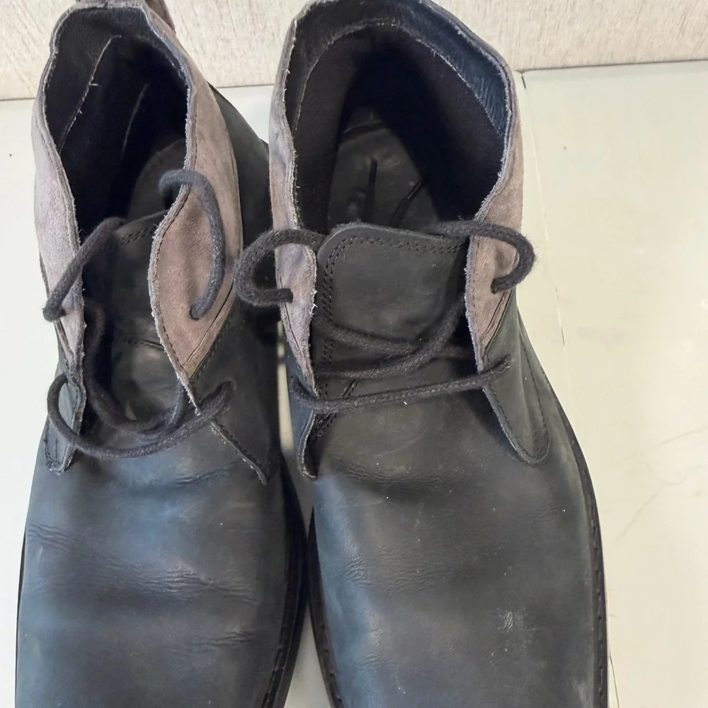 Cole Haan Men's Chukka Ankle Boots C20917 Gray‎ Black Leather  Size 7.5M